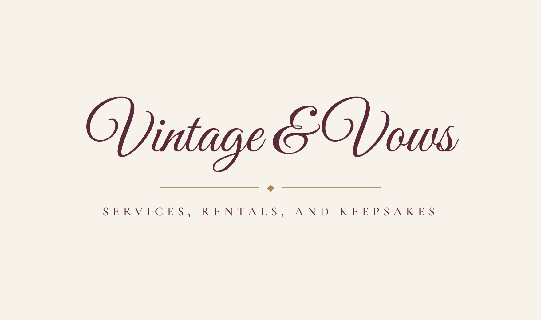 Vintage & Vows — Services, Rentals, and Keepsakes